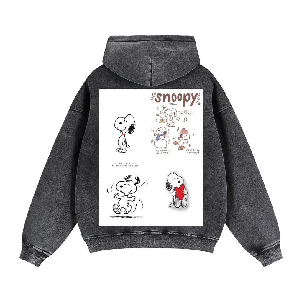 Zip-Through Boxy Fleece Hoodie