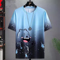 Gradient Half-length Sleeve Versatile Casual T-shirt
